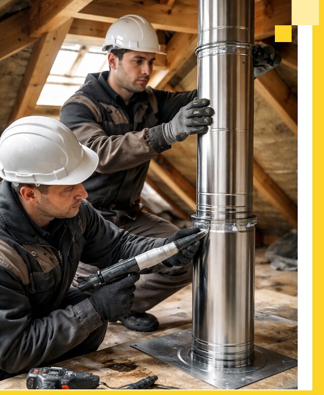 Монтаж дымоходов для каминов в Подольске с гарантией качества