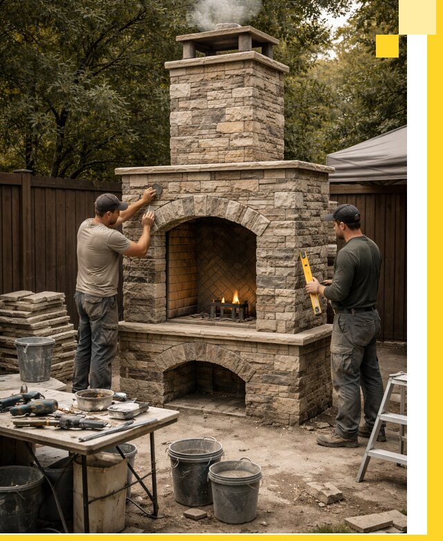 Проектирование и установка уличных каминов в Подольске