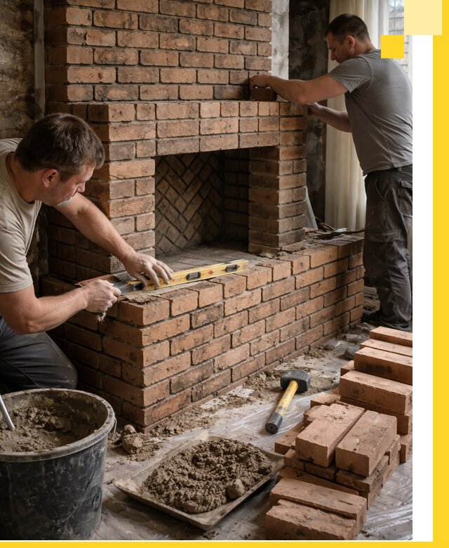 Изготовление и установка кирпичных каминов в Подольске