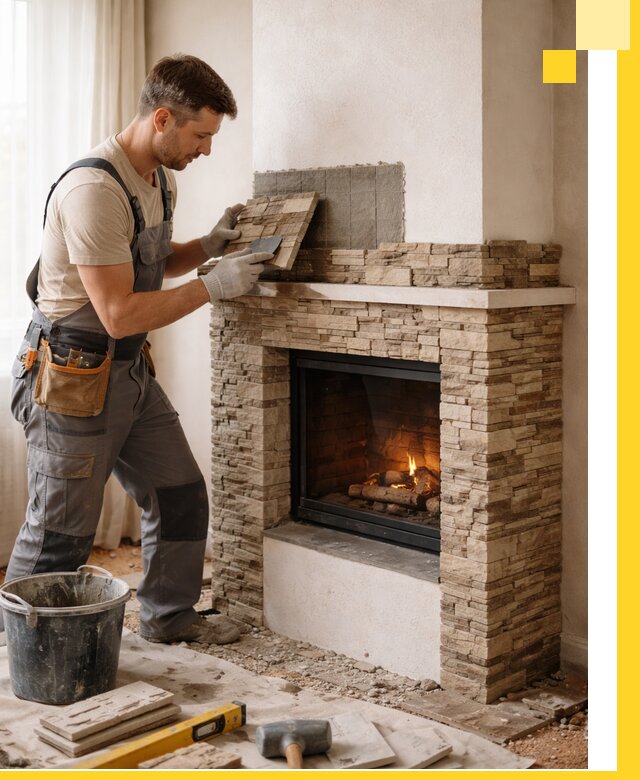 Изготовление и монтаж каминов для дома под ключ в Подольске