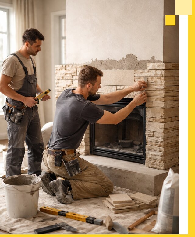 Установка и монтаж каминов для загородного дома в Подольске