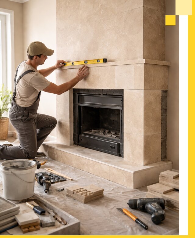 Установка и монтаж каминов в частном доме под ключ в Подольске