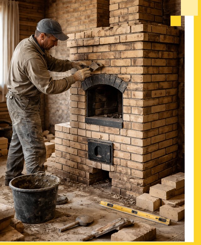 Кирпичные печи под ключ в Подольске: проектирование и кладка