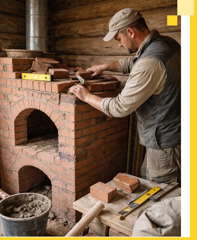 Изготовление и установка русских печей в Подольске под ключ