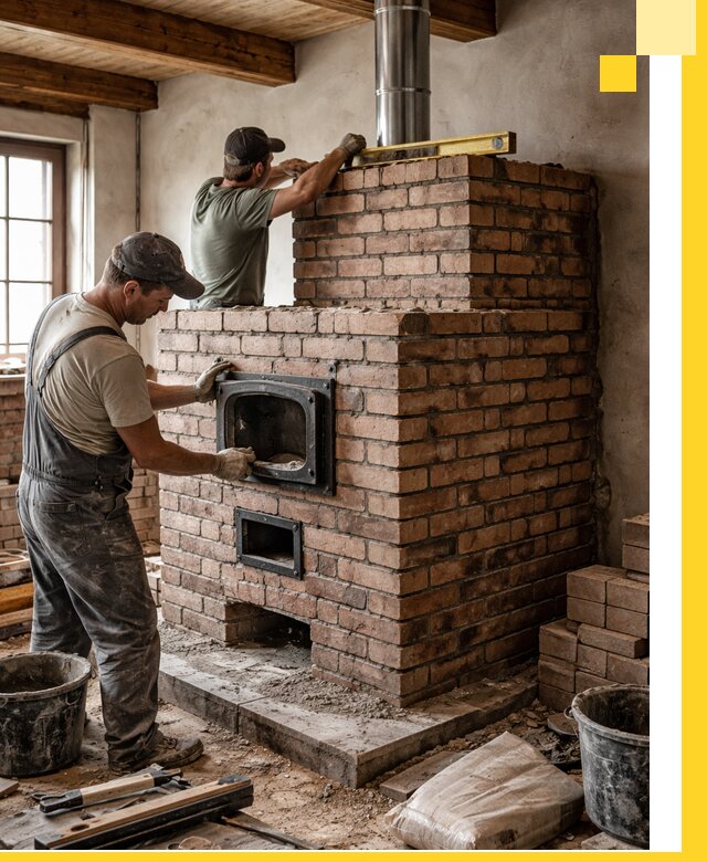 Печи для загородного дома под ключ в Подольске — монтаж и сервис