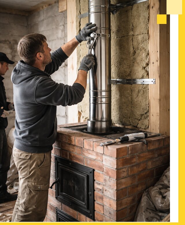 Изготовление и монтаж печей и дымоходов под ключ в Подольске