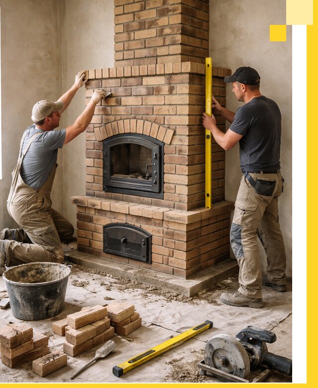 Продажа и установка печей и каминов для дома под ключ в Подольске