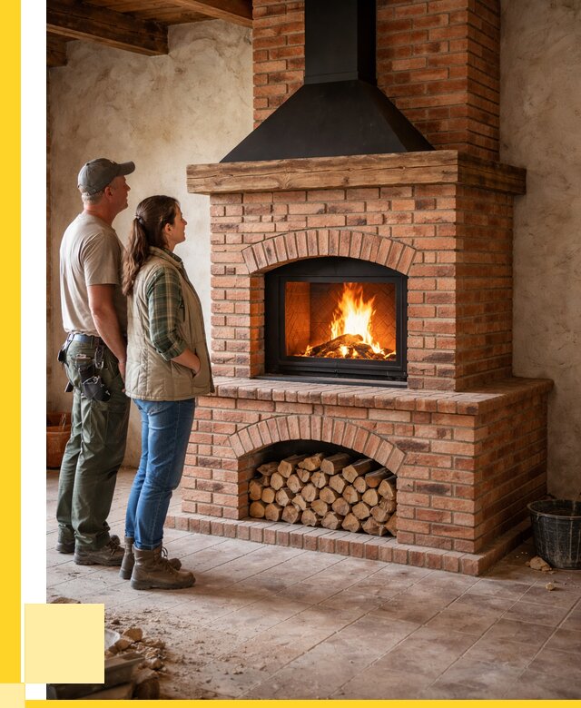 Печи камины из кирпича в Подольске от 125016 р. | ЭриданПдл