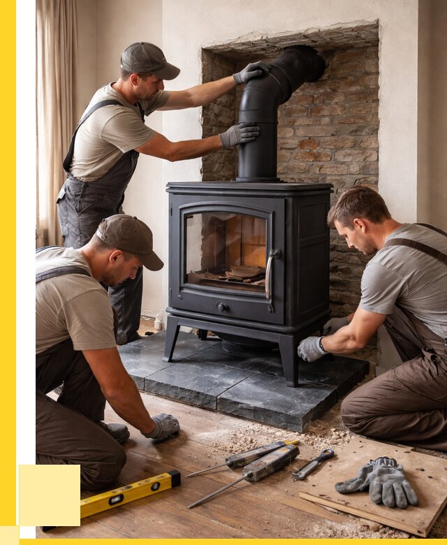 Монтаж печи камина в частном доме в Подольске от 26045 р. | ЭриданПдл