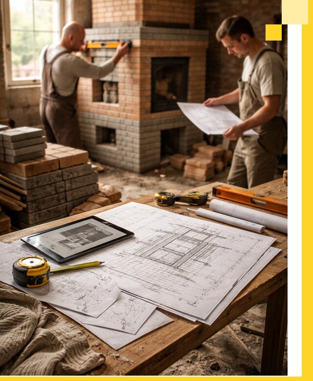 Проекты печей и каминов с индивидуальным дизайном в Подольске