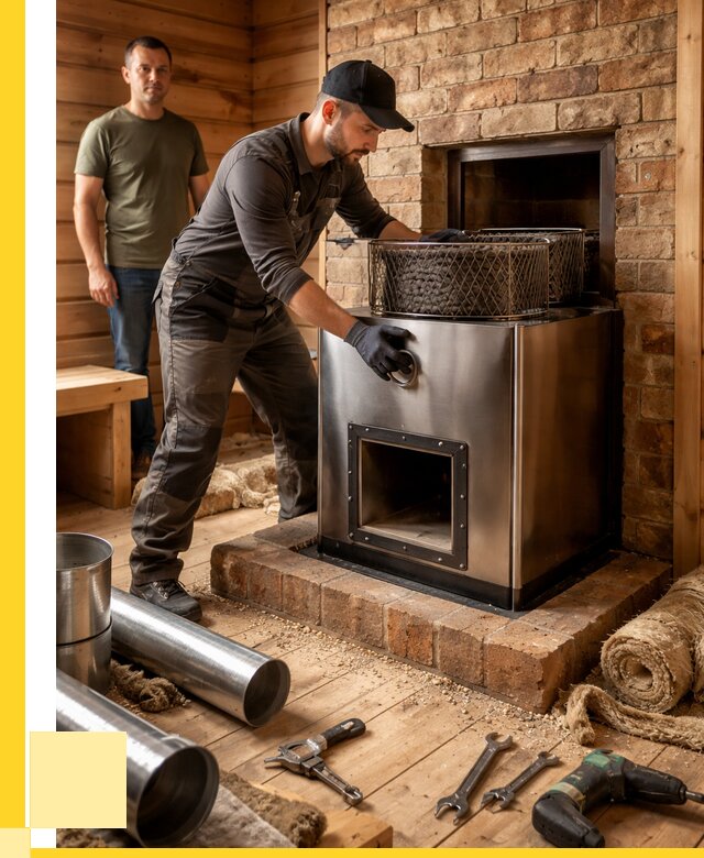 Монтаж банных печей под ключ в Подольске от 18752 р., ЭриданПдл