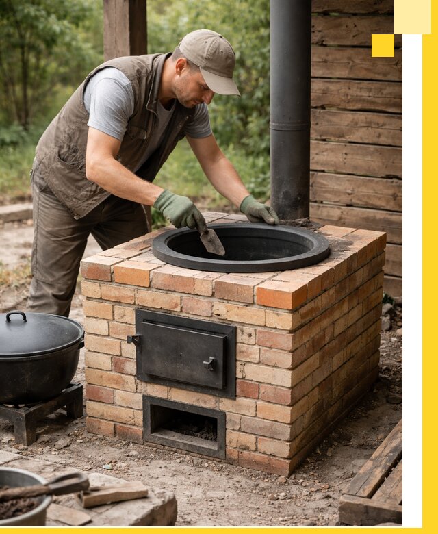 Изготовление и установка печей для казана в Подольске под ключ