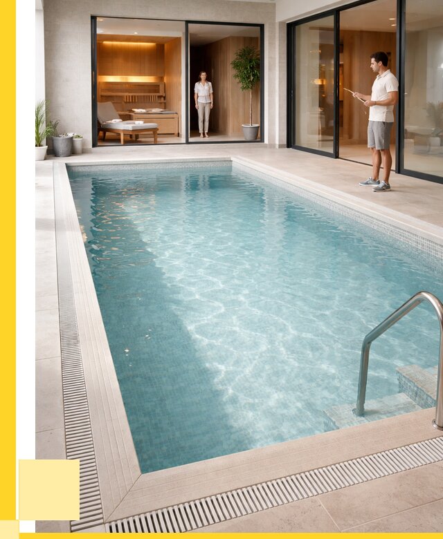 Отделка бассейна пленкой ПВХ в Подольске от 3646 р. - ЭриданПдл