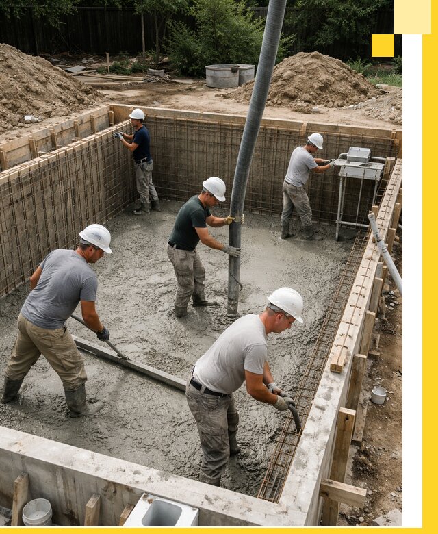 Строительство бетонных бассейнов под ключ в Подольске