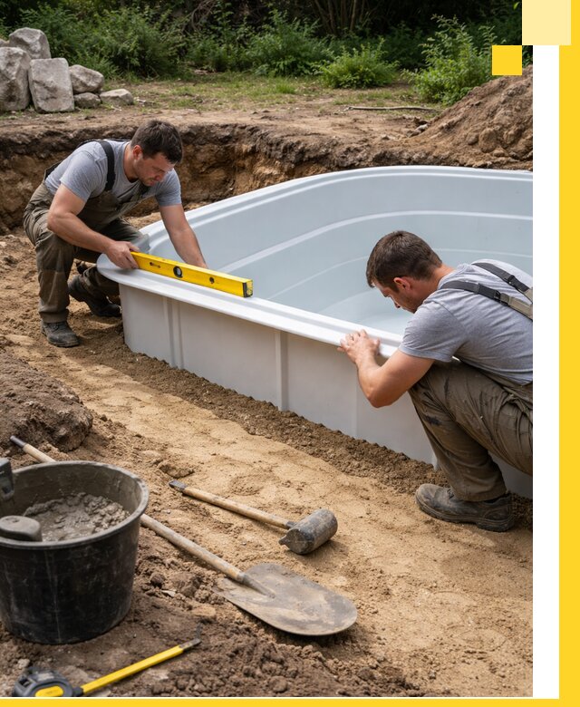 Производство и установка пластиковых бассейнов в Подольске под ключ