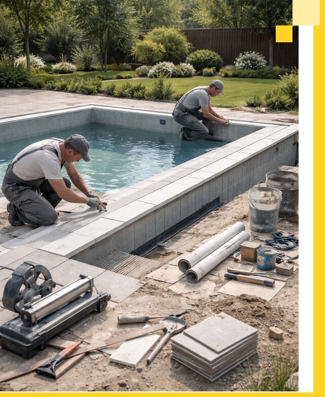 Строительство открытых бассейнов под ключ в Подольске профессионально