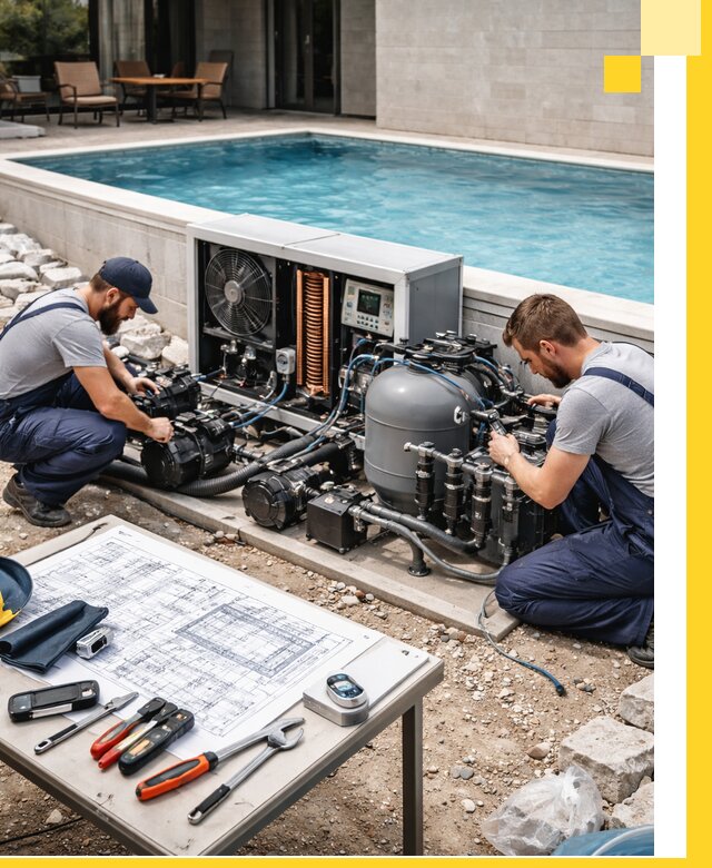 Проектирование и монтаж бассейнов с подогревом в Подольске