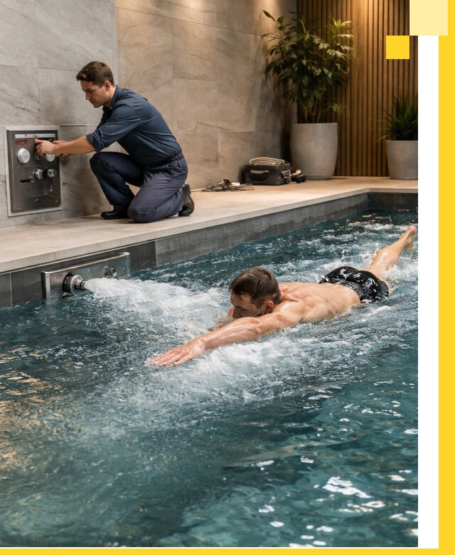 Проектирование и монтаж бассейнов с противотоком в Подольске