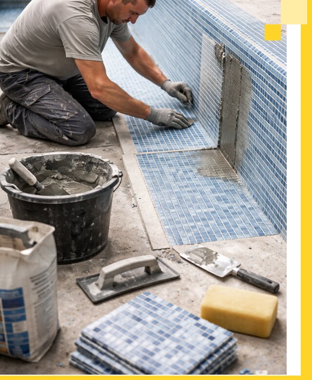 Укладка и ремонт мозаики для бассейнов под ключ в Подольске