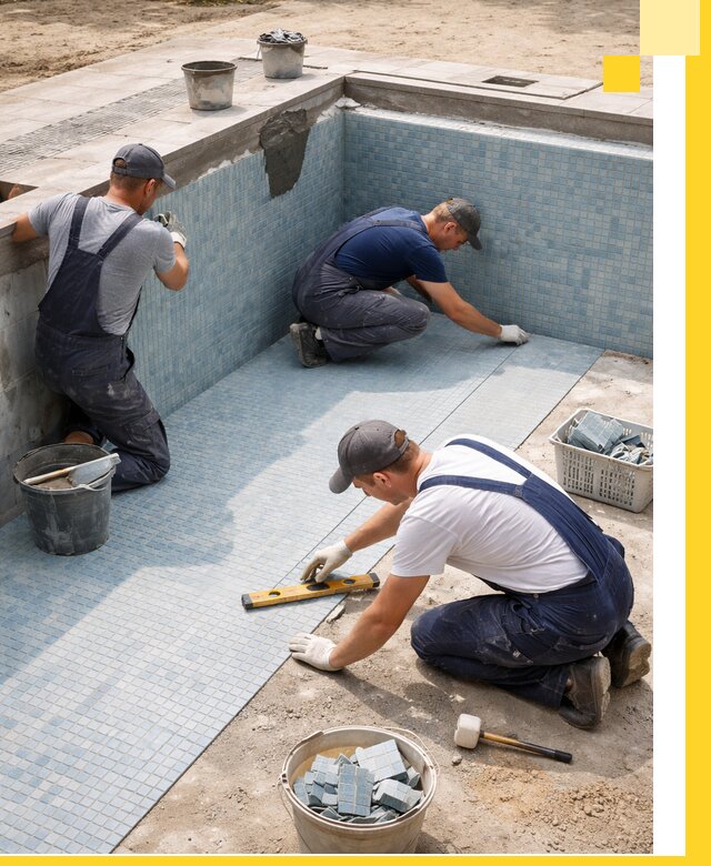 Укладка и установка плитки для бассейнов под ключ в Подольске