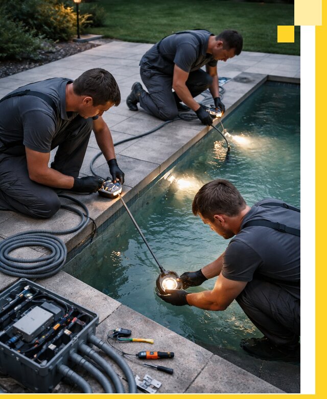 Профессиональное освещение бассейнов в Подольске: дизайн и монтаж