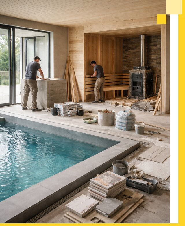 Проектирование и строительство бань с бассейном в Подольске