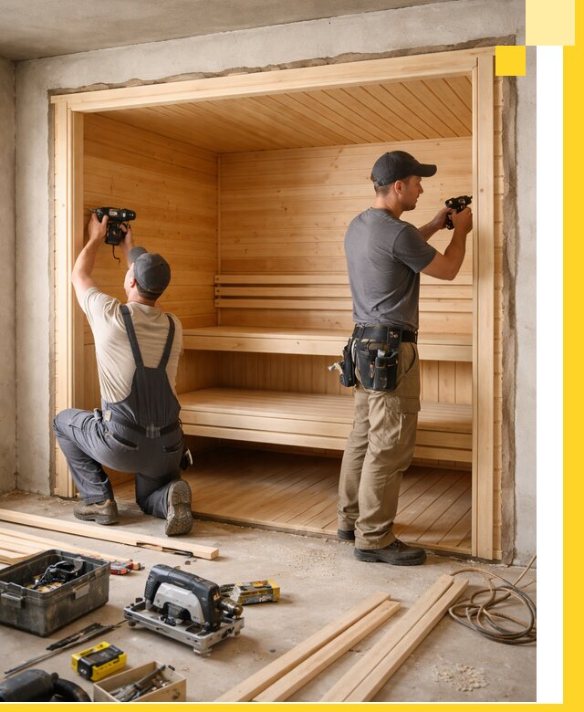 Монтаж саун под ключ в Подольске — проектирование и установка