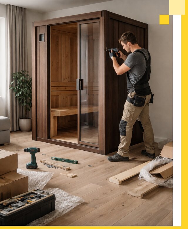 Установка и производство мини саун под ключ в Подольске