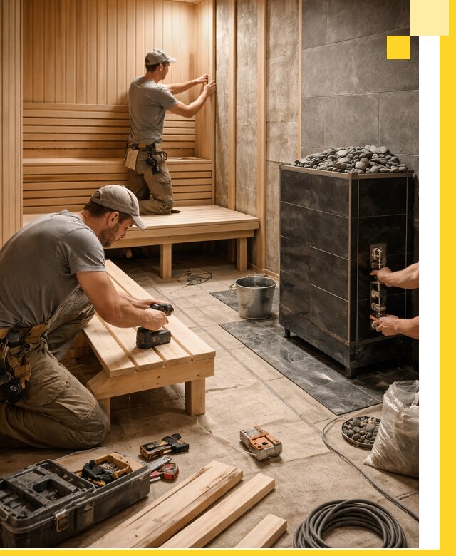 Дизайн и строительство интерьерных саун под ключ в Подольске
