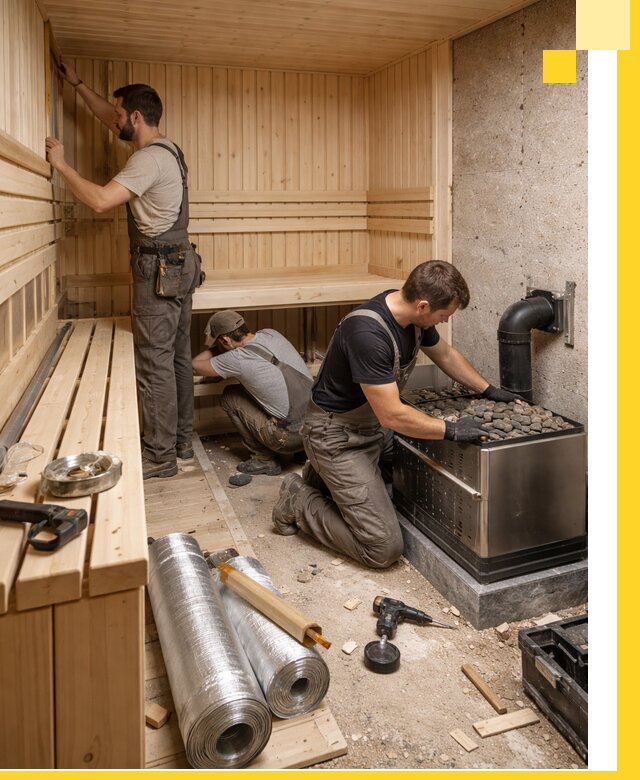 Индивидуальные сауны на заказ в Подольске под ключ, проект и монтаж