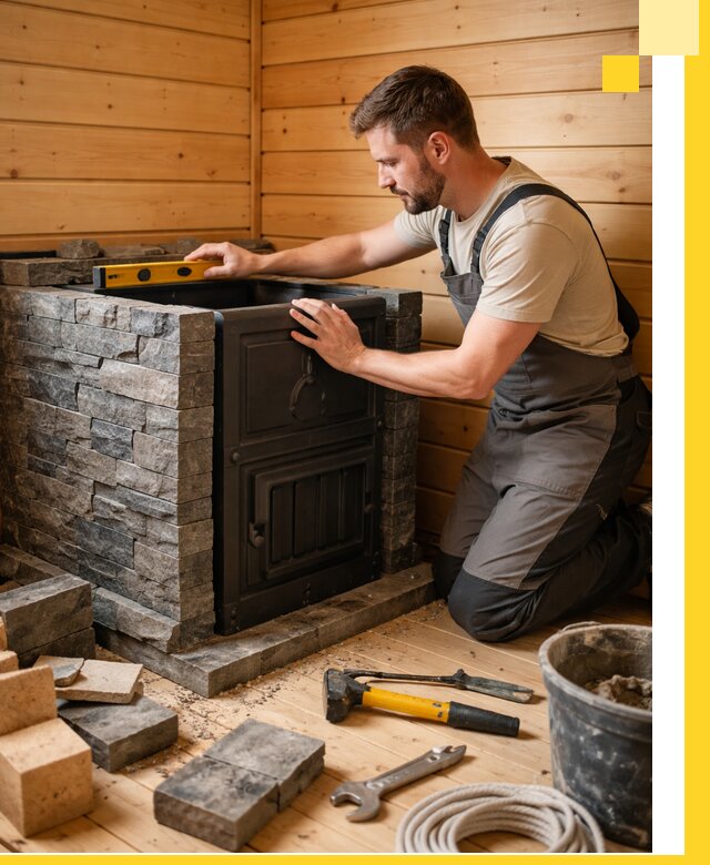 Производство и установка печей для саун под ключ в Подольске