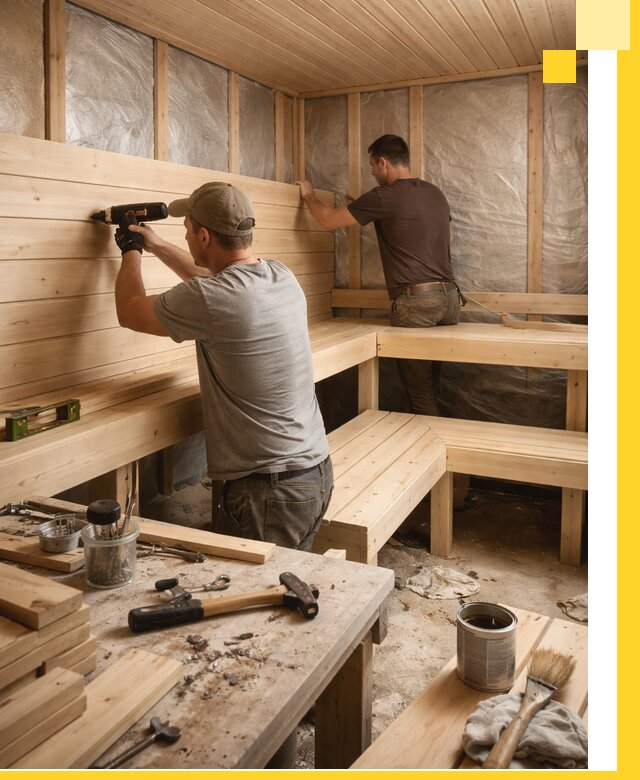 Профессиональная отделка бань и саун под ключ в Подольске