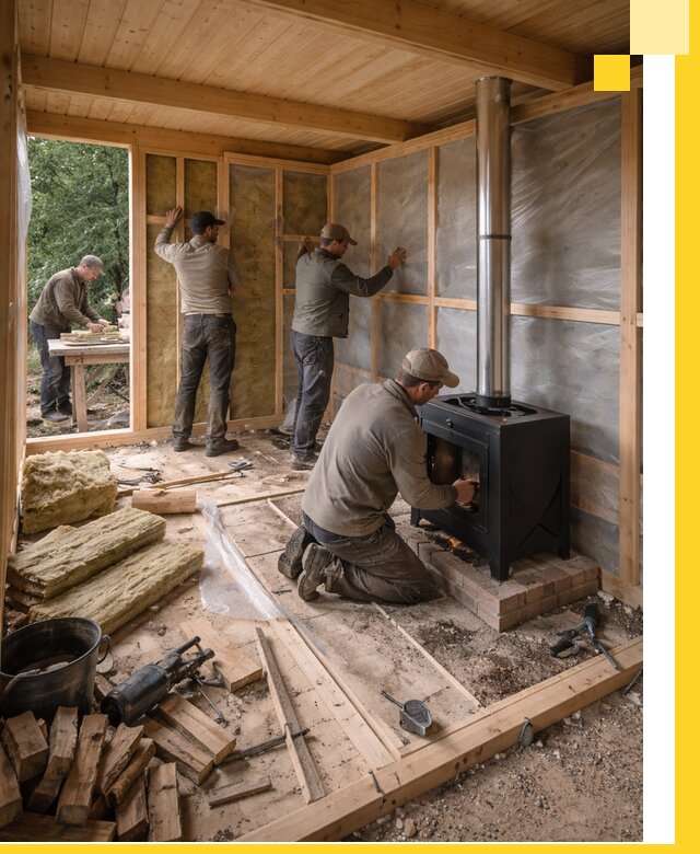 Профессиональный монтаж бань под ключ в Подольске для дома