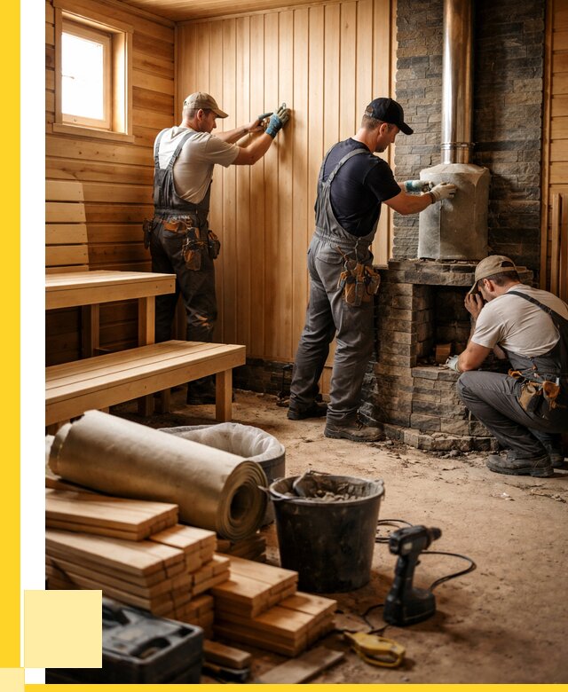 Ремонт бань под ключ в Подольске от 46881 р. | ЭриданПдл