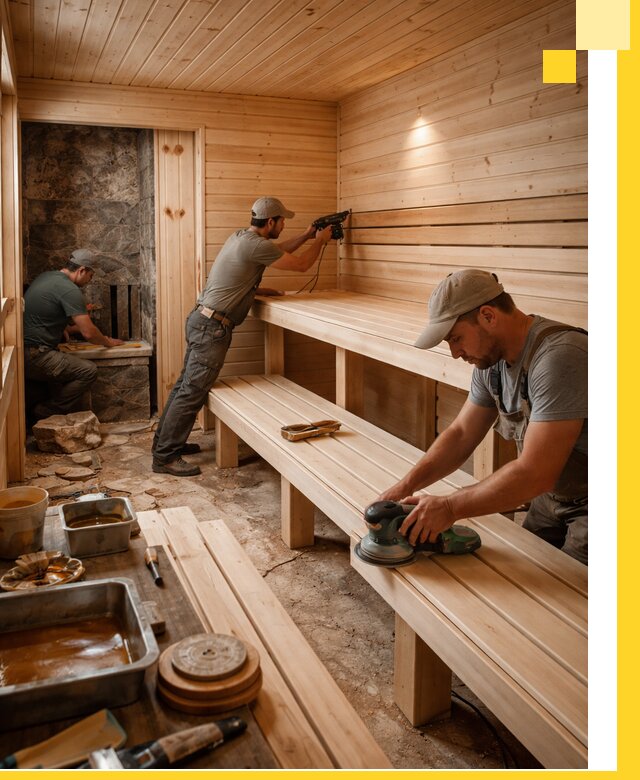 Профессиональная отделка бань в Подольске под ключ, с гарантией