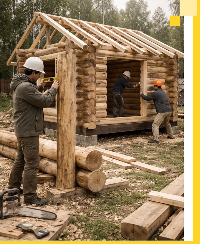 Строительство бань для дачи под ключ в Подольске с доставкой и монтажом