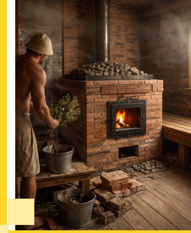 Кирпичные банные печи в Подольске от 93762 р. | ЭриданПдл