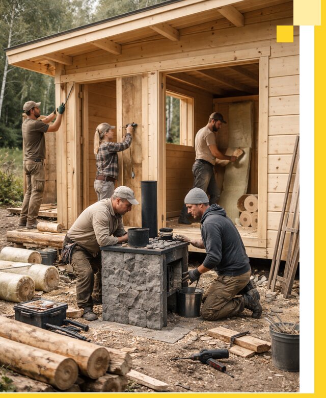 Купить баню под ключ в Подольске строительство монтаж отделка