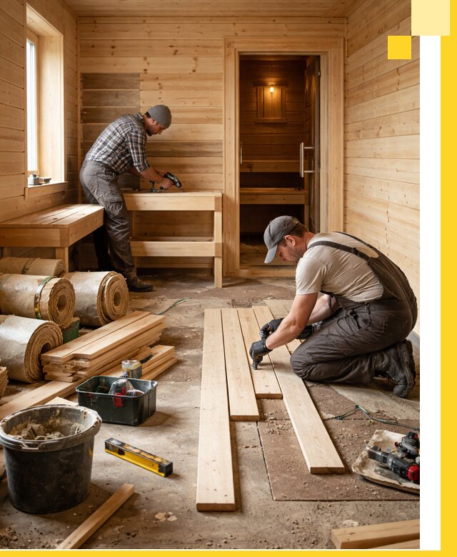 Индивидуальный проект бани с комнатой отдыха под ключ в Подольске