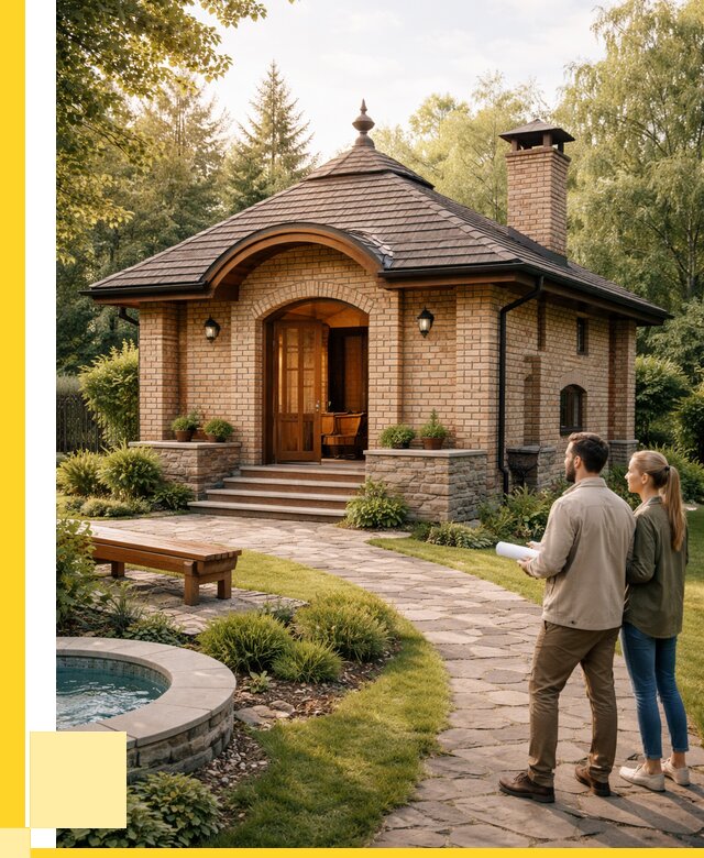 Проект кирпичной бани в Подольске от 31254 р. | ЭриданПдл