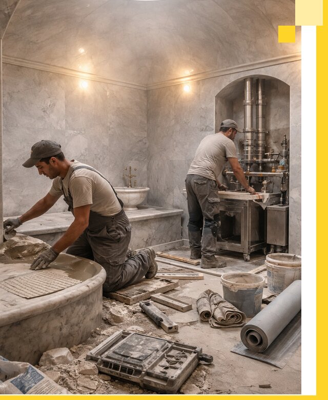 Строительство турецких бань хаммам под ключ в Подольске