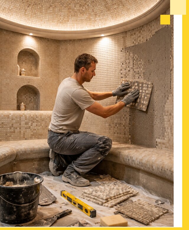 Устройство и монтаж домашнего хамама под ключ в Подольске