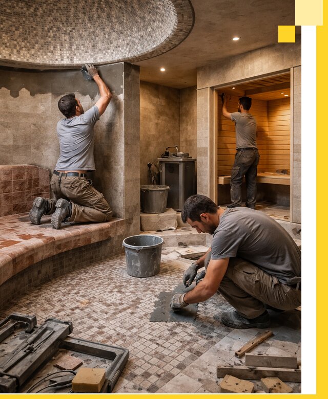 Проект и строительство хамама бани и сауны под ключ в Подольске