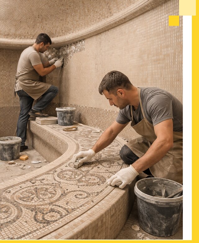 Плитка для хамама в Подольске, укладка, подбор и поставка