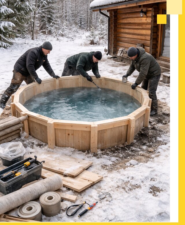 Изготовление и установка ледяных купелей под ключ в Подольске